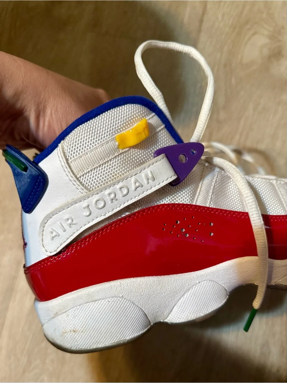 Nike Air Jordan 6 Rings MultiColor Sneakers, Size 7Y